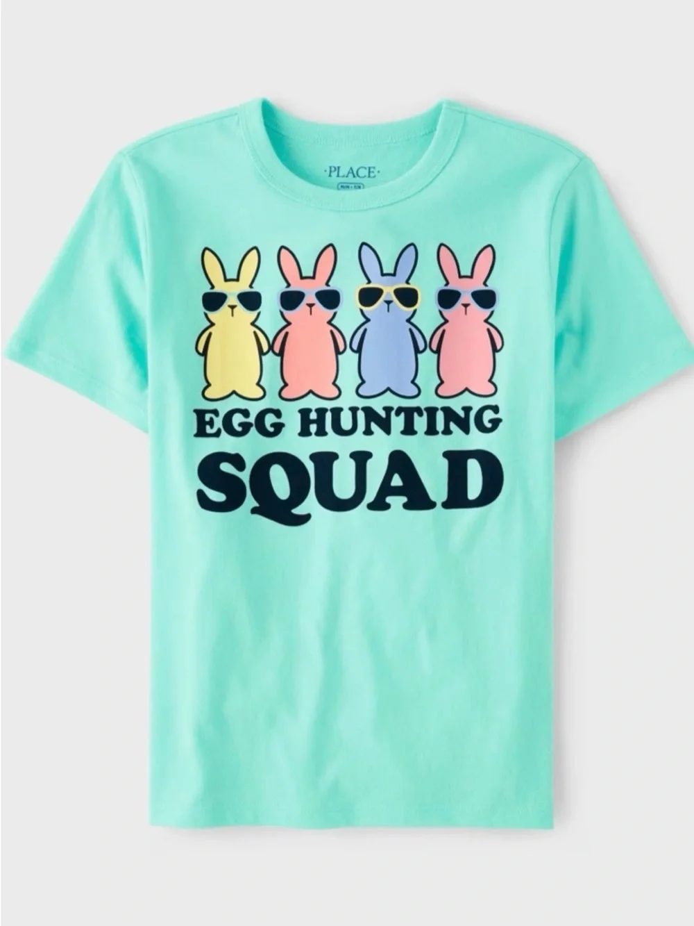 NWT Children's Place Boys 2T Green Easter Egg Hunting Squad Short Sleeve Shirt